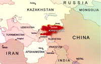 Kyrgyzstan map